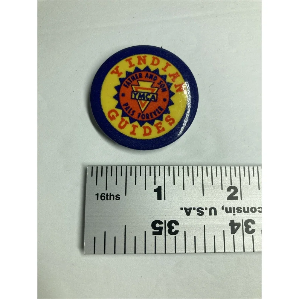 YMCA Indian Guides Patches - Lot of 2 Patches, 1 Leather patch and one Lapel Pin